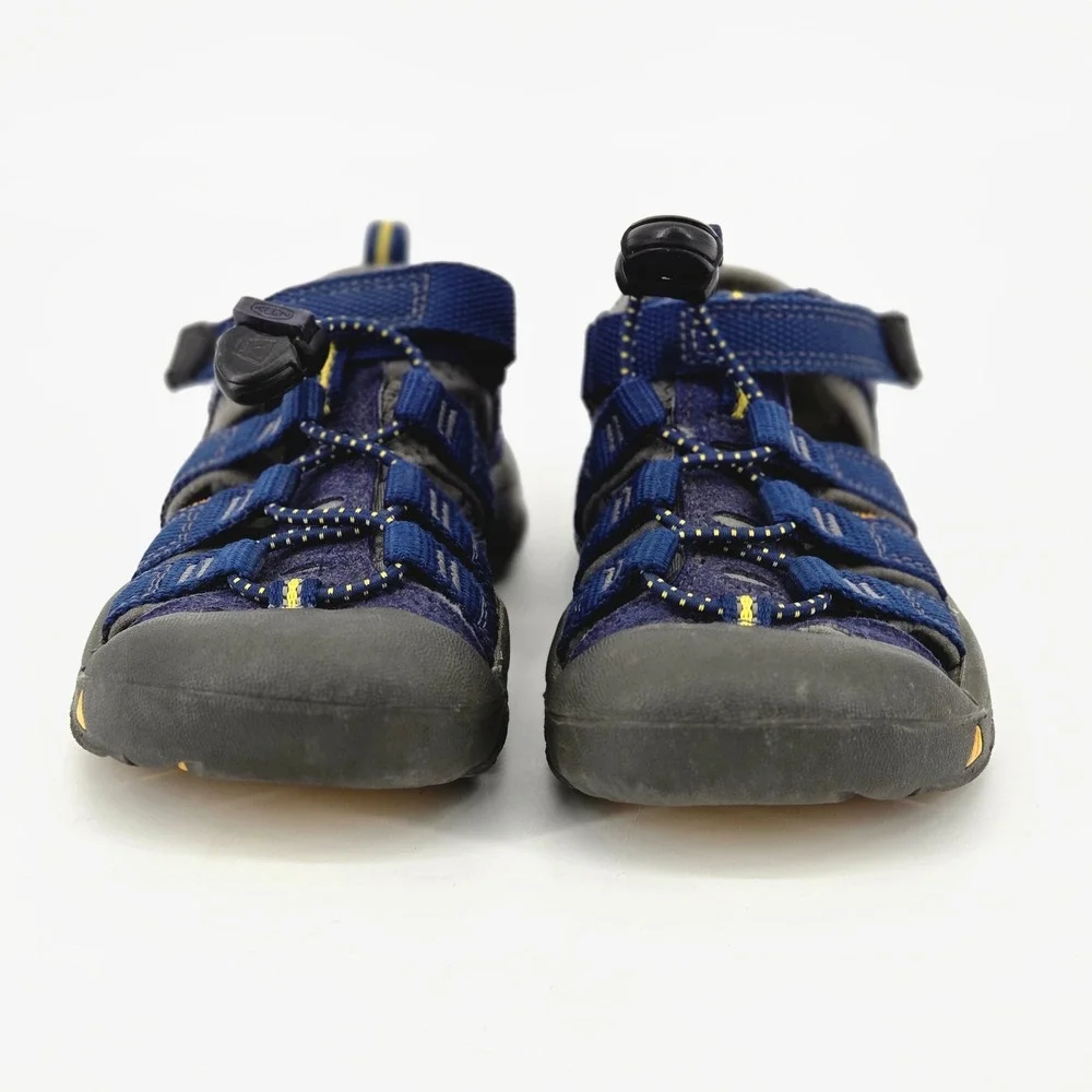KEEN Newport H2 Kids Blue Yellow Waterproof Trail Hiking Sport Sandals 10 EUC